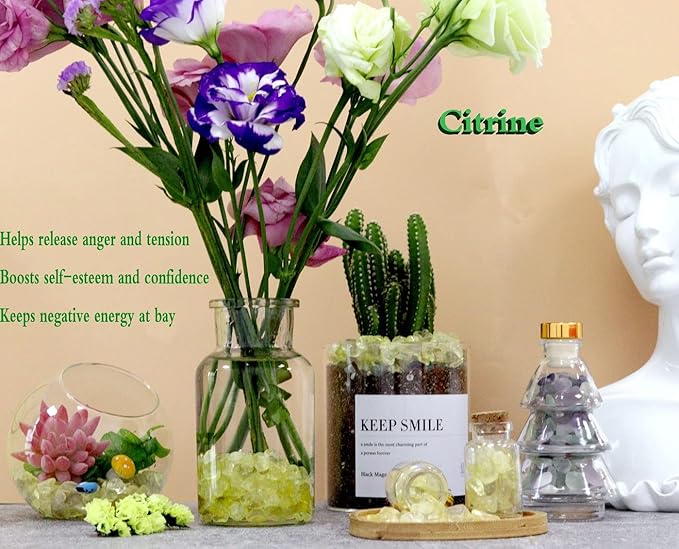 Citrine Aquarium Gravel Rocks Natural Tumbled Healing Crystal Chips Bulk - Image 2
