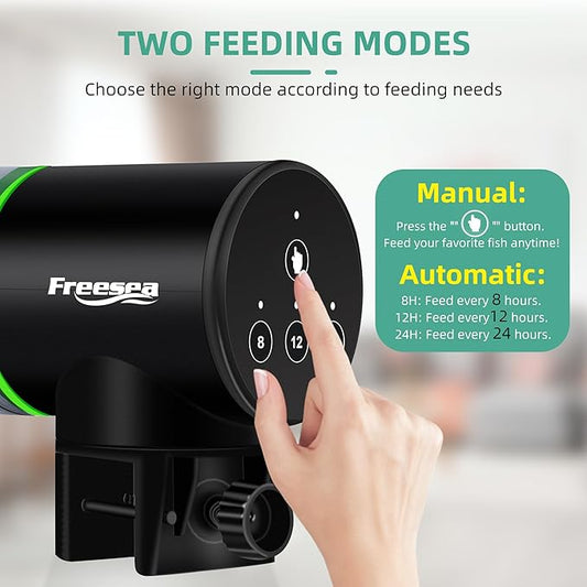FREESEA Aquarium Automatic Fish Feeder: Rechargeable Auto Fish Food Dispenser - Image 2