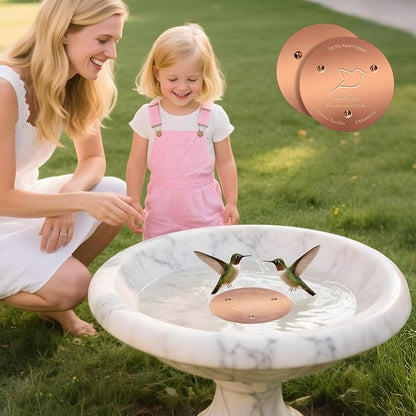 NNG 2 Pack Bird Bath Copper Disk, 1mm Thick Reinforced 99.9% Pure Copper Bird - Image 7