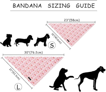ARING PET Valentine's Day Dog Bandana, Cute Pink Bow Pet Bandanas Scarf - Image 6