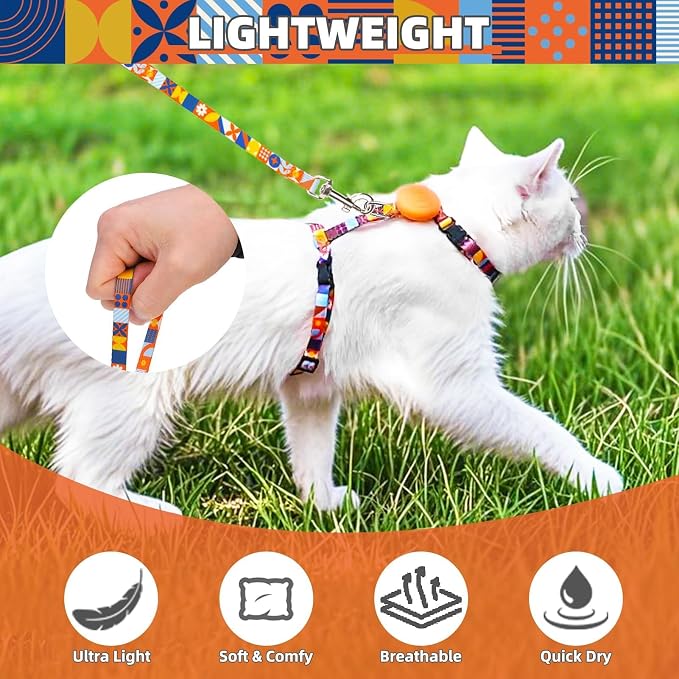 PUPTECK Adjustable Cat Harness and Leash Set Escape Proof Kitten Strap Collar - Image 6