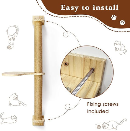 Wall Mount Cat Wall Shelves – Hammock, Scratching Post - Image 7