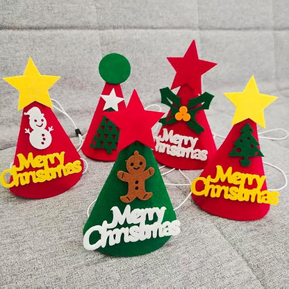 5 Pcs Christmas Dog Hats Cute Cats Party Hats Pet Set Dogs Santa Hats Puppies - Image 6