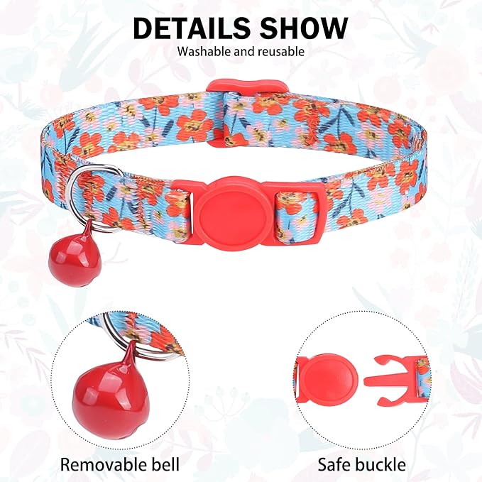 Breakaway Cat Collars for Girl Boy Cats, Fall Winter All Weather Cat Collar - Image 3