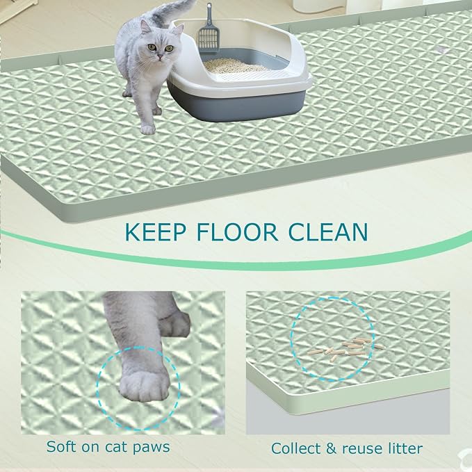 Cat Litter Mat for Litter Box, Silicone Large Cat Litter Trapping Mat - Image 3