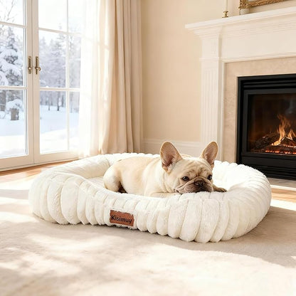 Cute Washable Dog Bed for Small Medium Dogs, Orthopedic Plush Rectangle by Unknown