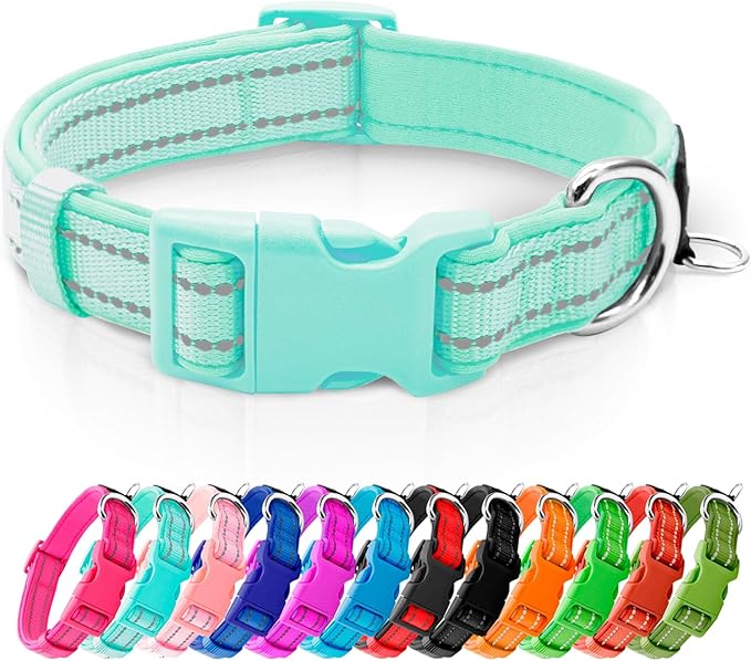 azuza Reflective Dog Collar, Soft Neoprene Padded Pet Collar by azuza