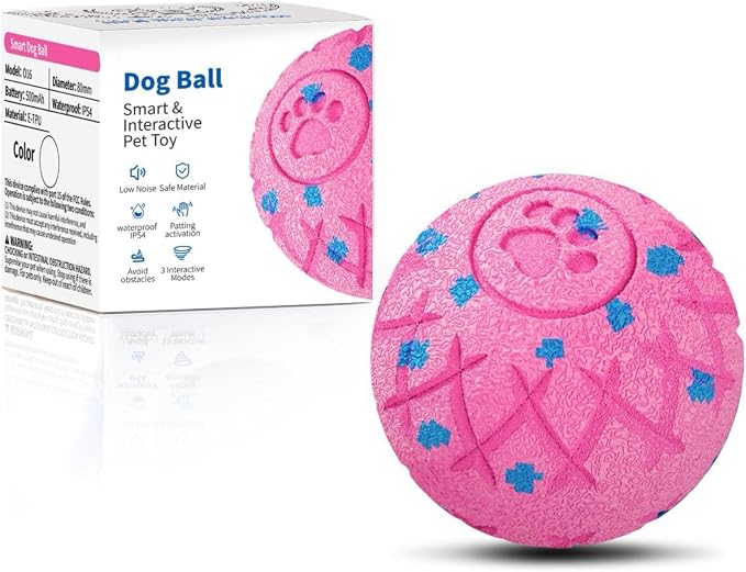 Interactive Dog Ball, Automatic Moving, Bouncing and Rotating, Silent Foam by XINGZUAN