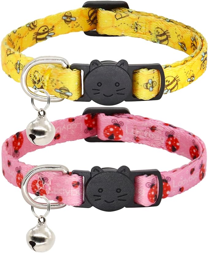 Cat Collar, 2 Pack Breakaway Collar by Giecooh