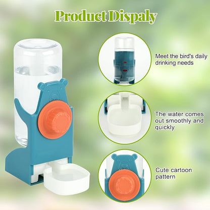 Rypet No Mess Bird Water Feeder Dispenser Set Automatic Bird Feeder Transparent - Image 3