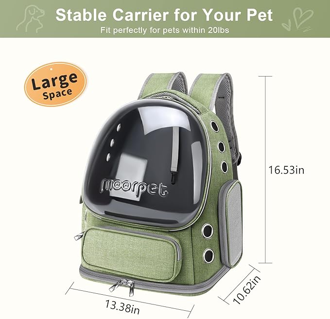 Cat Backpack Carrier, Breathable Cat Carrier Large Space Bubble Pet Backpack - Image 5