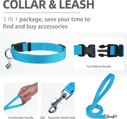 PUPTECK Adjustable Dog Harness Collar and Leash Set Step in No Pull Pet Harness - Image 4