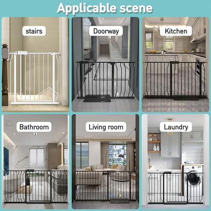 WAOWAO Baby Gate 14.16" Extra Wide Pressure Mounted Walk Through Swing Auto - Image 5