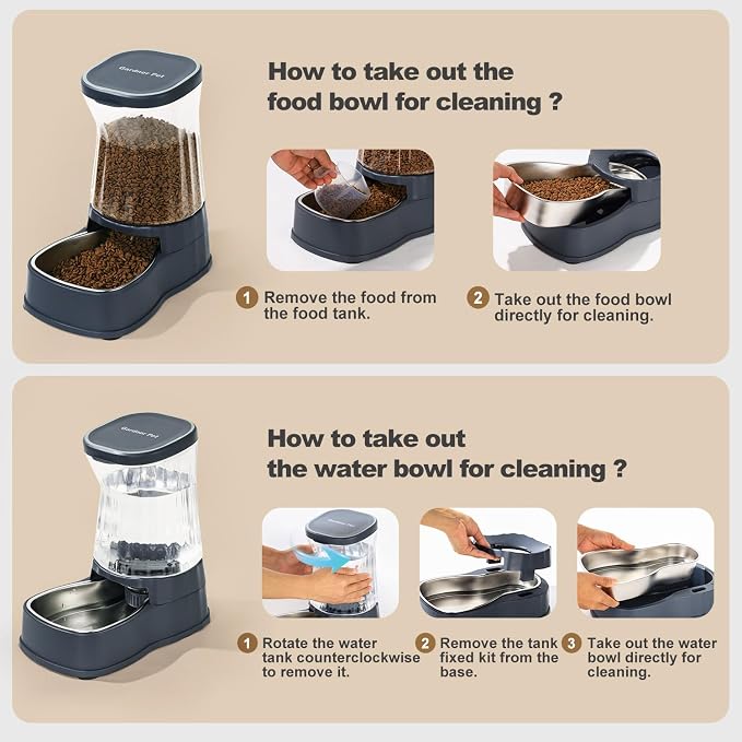 Gardner Pet Automatic Dog Water Dispenser Gravity Stainless Steel Waterer & - Image 8