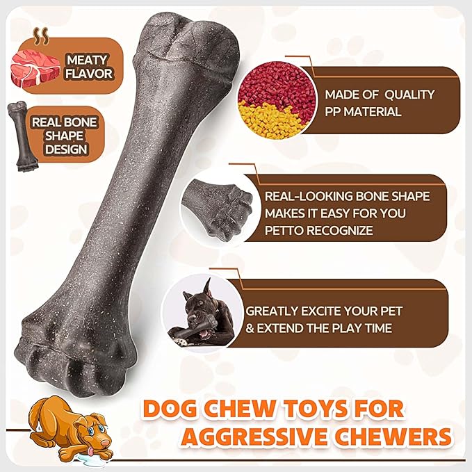 Dog Toys for Aggressive Chewers, Indestructible Bones Toy for Aggressive Chewers - Image 3