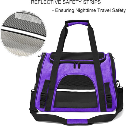 Dog Cat Carrier Soft for Small Pet Up to 16 Lbs TSA Airline Approved Travel - Image 5