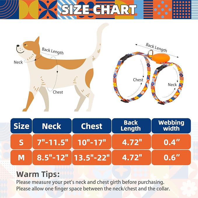 PUPTECK Adjustable Cat Harness and Leash Set Escape Proof Kitten Strap Collar - Image 2