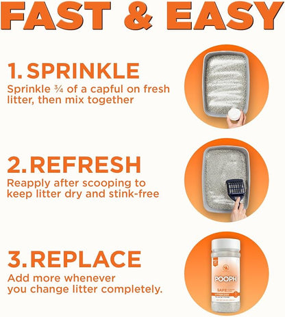 POOPH® LITTERIZER® – 16oz Bottle – Absorbs 46x Weight in Wetness & Odor – Keeps - Image 9