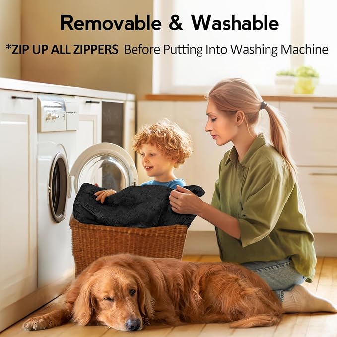 Large Orthopedic Dog Bed with Sides XXXL Dog Beds with Removable Washable Cover - Image 7