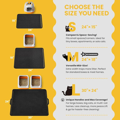 Cat Litter Mat-30"X24" Large Litter BoxTrapping Mat - Image 3