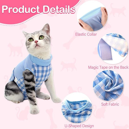 Cat Recovery Suit for Abdominal Wounds or Skin Diseases, Cat Onesie for Cats - Image 3