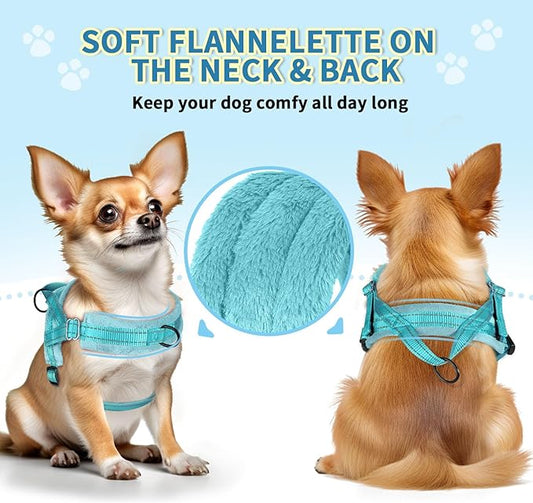 SlowTon No Pull Small Dog Harness and Leash Set, Puppy Soft Vest Harness Neck & - Image 2