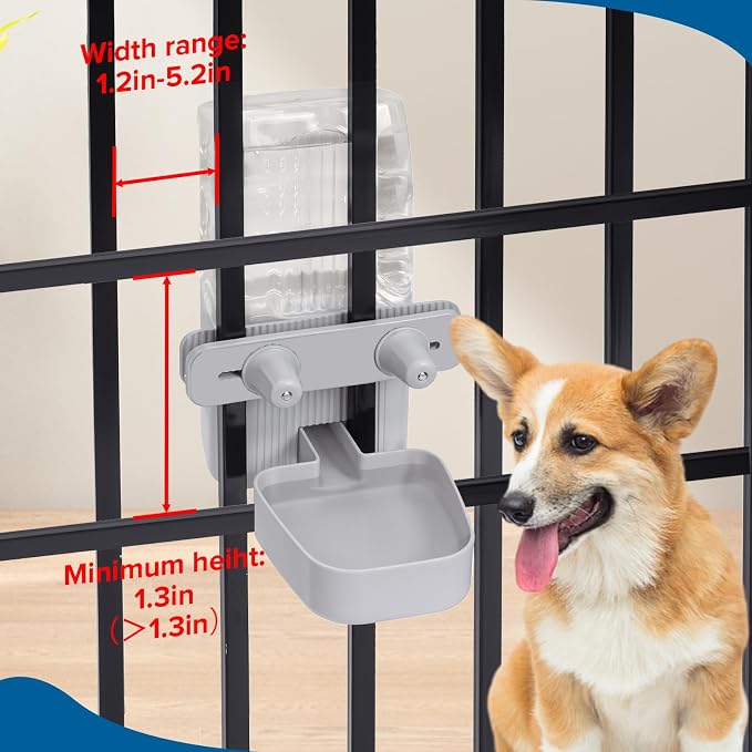 Kenond 50 oz Rabbit Water Dispenser, Gravity Dog Water Bowl Dispenser - Image 4