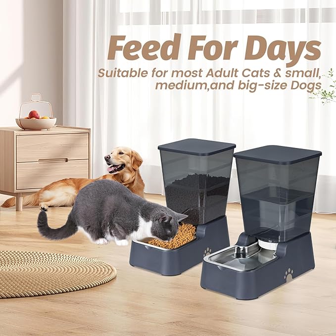 Automatic 5.4L/1.4Gal Pet Waterer, Automatic Dog Water Dispenser Gravity - Image 2
