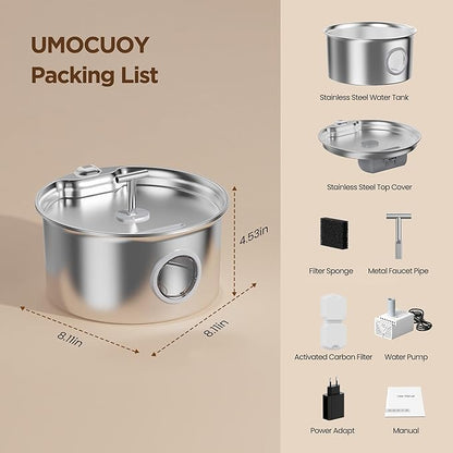 Cat Water Fountain Stainless Steel: Cat Fountain - Image 9
