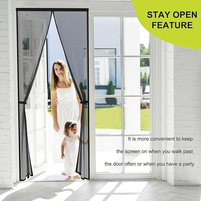 Magnetic Screen Door -Fit for Door Size:32x78 Inch, Screen Door Size - Image 3