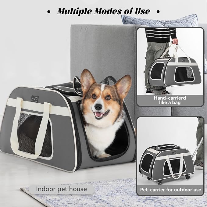 PETSFIT Large Pet Carrier with Wheels Designed - Image 4