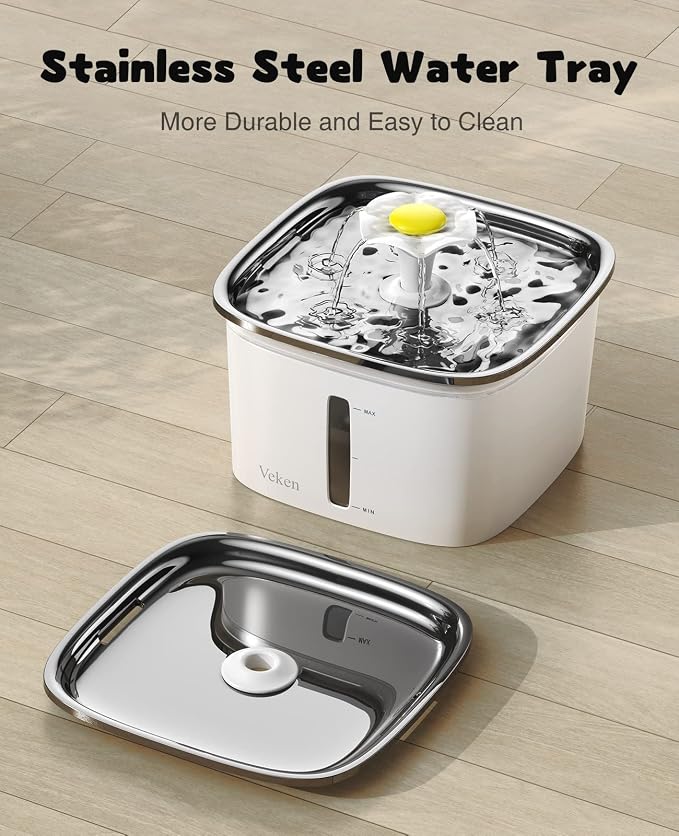 Veken Innovation Award Winner 95oz/2.8L Cat Water Fountain - Image 3