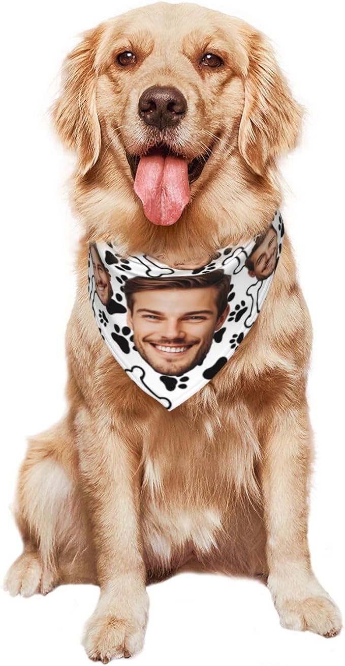 Custom Dog Bandana for Cat Dog Pet Add Your Design Personalized Neckwear - Image 2