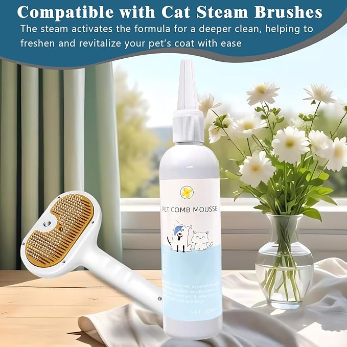 Pet Steam Brush Spray Refill for Dogs & Cats – Concentrated Waterless Shampoo - Image 3