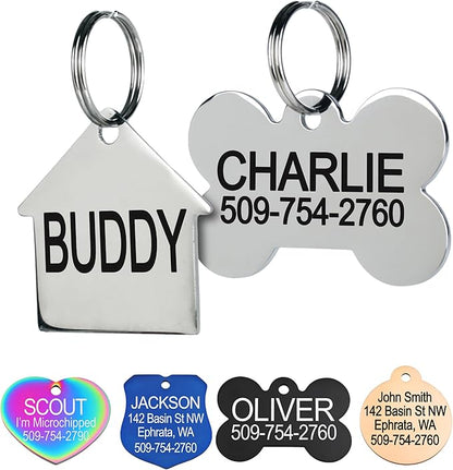 GoTags Stainless Steel Pet ID Tags, Personalized Dog Tags and Cat Tags by GoTags