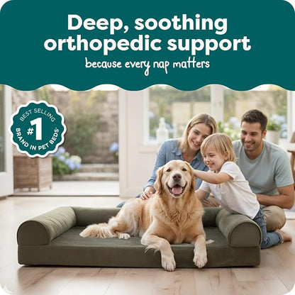 Furhaven Orthopedic Dog Bed for Large Dogs w/ Removable Bolsters & Washable - Image 2
