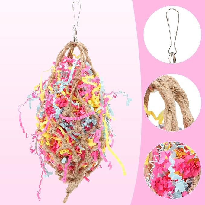 Hypeety Bird Chew Toy Bird Toy Foraging Shredding Climbing Hanging Toy - Image 4