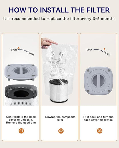 Air Purifiers for Home Large Room up to 1500ft², Tailulu H13 True HEPA Air - Image 9