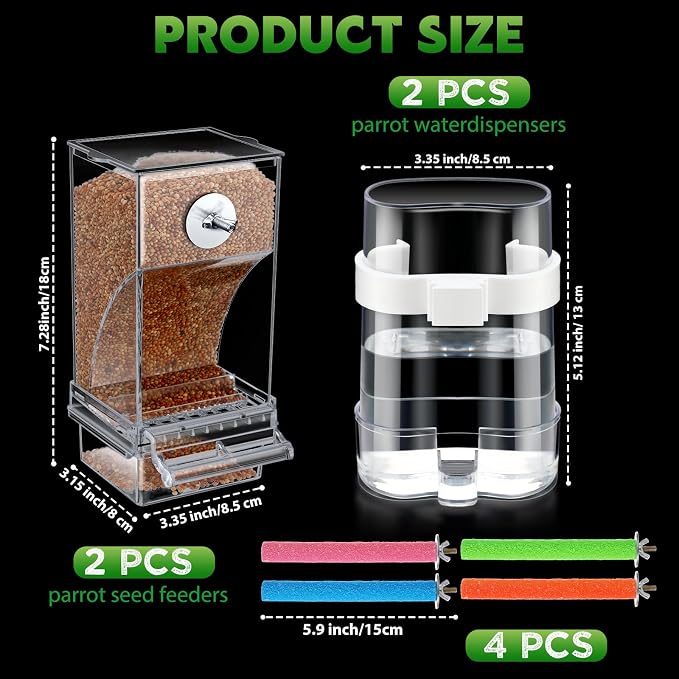 Yaomiao 8 Pcs No Mess Small Bird Feeders - Image 3