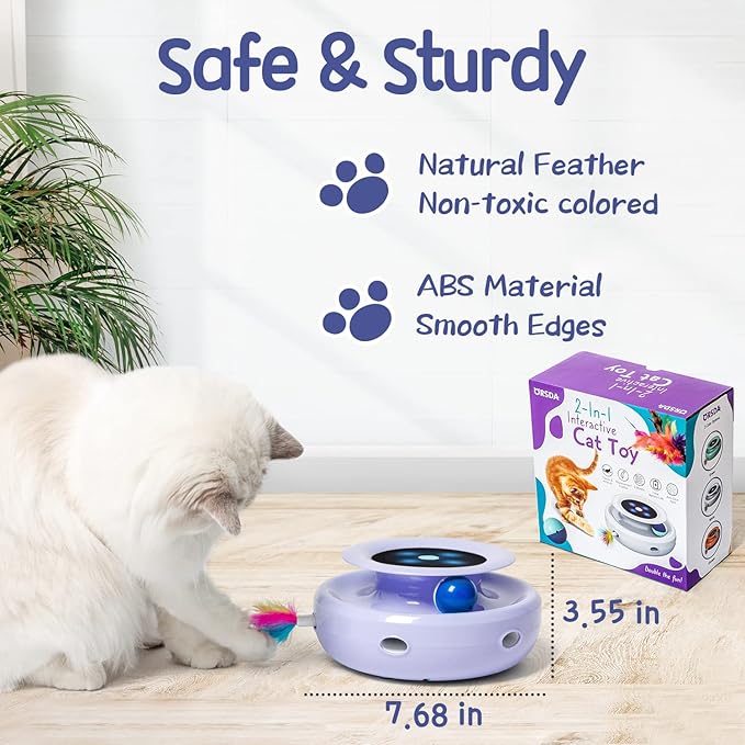 ORSDA Cat Toys, 2-in-1 Interactive Cat Toys - Image 3
