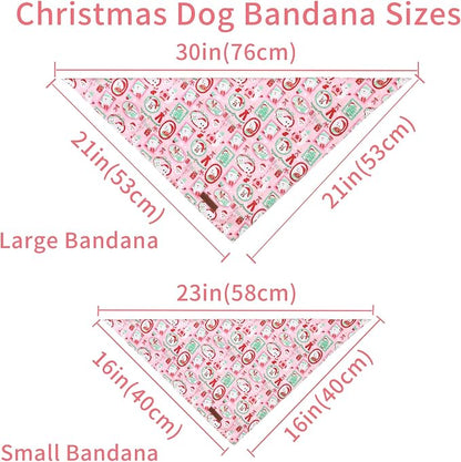 Christmas Dog Bandana–Adorable Happy Snowman Triangle Scarf - Image 6