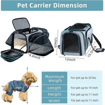 Cat/Dog Airline Approved Expandable Pet Carrier - Image 2