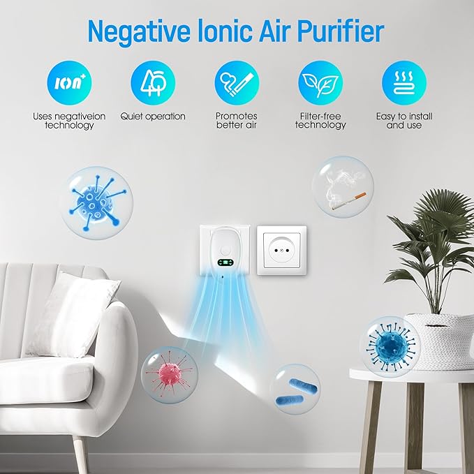 Air Ionizers for Home, Living Room Compact Freshener for Pet, and Kitchen Odor - Image 2