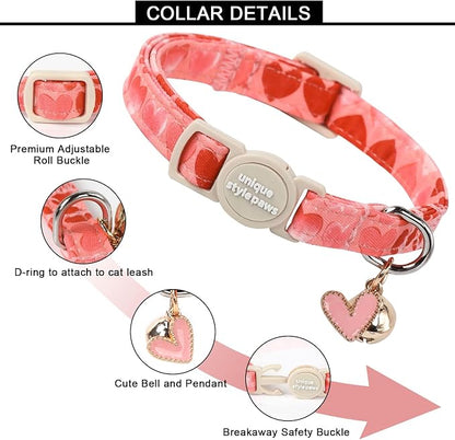 Unique style paws 2 Pack Valentine's Kitten Collar Breakaway - Image 2