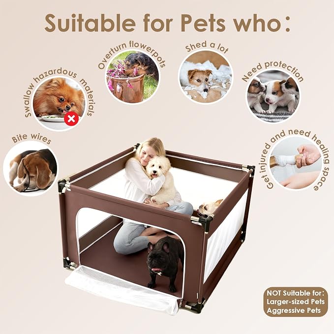 EHEYCIGA 42x42x26 Inches Puppy Playpen Without Top Cover - Image 5