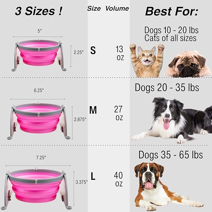 Loving Pets Bella Roma Collapsible Dog Bowls - Image 3