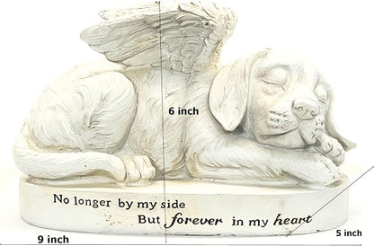 Bellaa Dog Statues 10 Inch Angel Wings Labrador Golden Retriever Puppy Pet - Image 4
