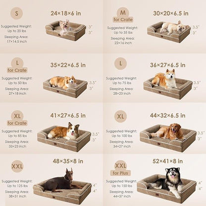 EHEYCIGA Orthopedic XL Dog Beds, Waterproof Memory Foam Dog Bed - Image 2