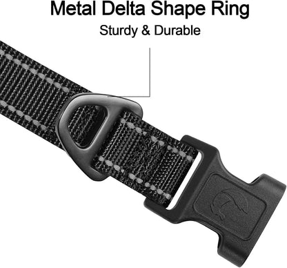 Joytale Reflective Dog Collar, Soft Neoprene Padded, Metal D-Ring, Nylon Pet - Image 3