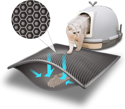 Pieviev Cat Litter Mat Double Layer Waterproof Urine Proof Trapping Mat 1 Pack) by Pieviev